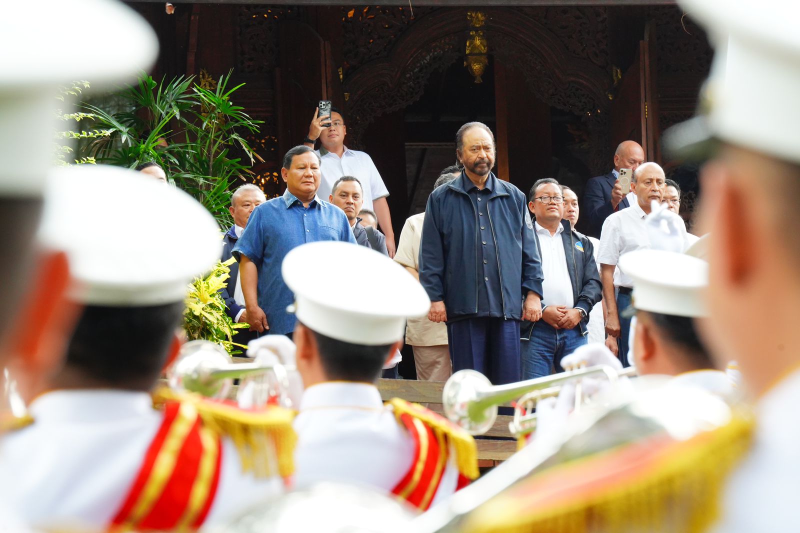 Ketua umum Partai Gerinrda menerima kedatangan Ketua Umum Partai Nadem