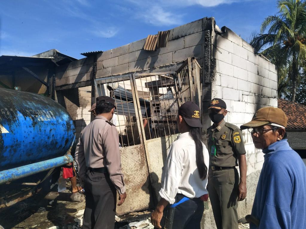 Kondisi Pom Mini di Desa Cipinang, Kecamatan Rumpin yang hangus terbakar (rasioo.id)