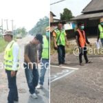 Tangkapan Layar Para Pejabat di Lampung Sibuk Perbaiki Jalan Rusak di Lampung, jelang Kedatangan Jokowi [Twitter]